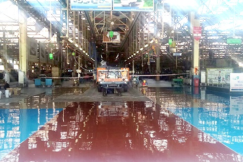 Epoxy floor coating - Ashok Ley Land